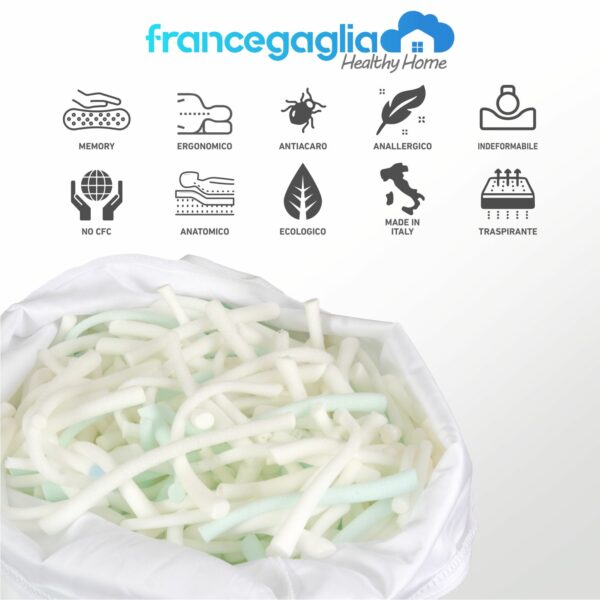 Coppia Cuscini in Fiocco di Memory Foam - Comfort e Sostegno - Per un Riposo Rigenerante - Gea - immagine 3