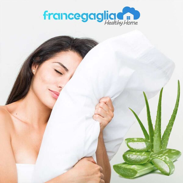 Cuscino Cervicale Aloe Vera in Memory Foam Naturale - Doppia Onda Ergonomica  Sollievo del Collo e Riposo Ottimale. Maia - immagine 6
