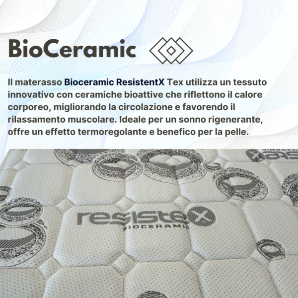 Materasso Bioceramic ResistentX 1600 Molle- Lusso e Tecnologia per un Riposo Perfetto - immagine 4