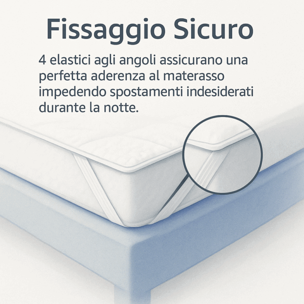 Topper Climax  Rinfrescante  Memory Foam 6 cm – Coprimaterasso Fresco Estivo tessuto FIR - immagine 7